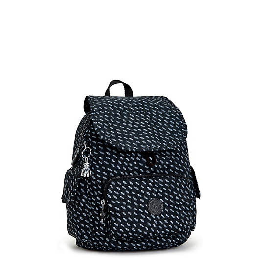 Plecaki Kipling City Pack Small Printed Czarne | PL 1699GS